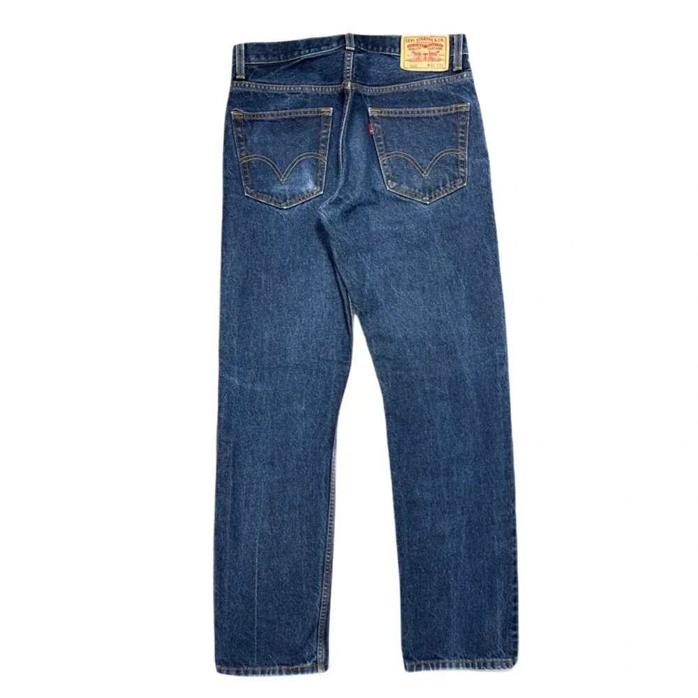 Levi's 505 Men's Jeans 32x34 Regular Fit Straight Leg Dark Indigo‎ Blue Denim